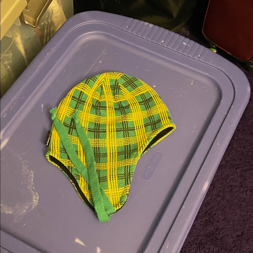 Plaid Green and Yellow Men's Hat